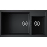 Кухонная мойка Omoikiri Tetogranit Tedori 86-2-LB-BL 4993932 86x50 см, черный