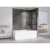 Шторка для ванны 80 см Abber Immer Offen AG72080B прозрачное