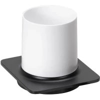 Стакан для зубных щеток Bemeta Organic 167111010 настенный, черный матовый