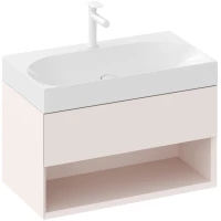 Тумба под раковину Ravak Lite X000001866 80 см, подвесная, розовый матовый