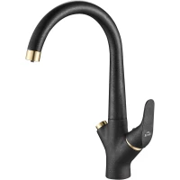 Смеситель для кухни Zorg SH 815 BLACK BR с подключением к фильтру, бронза/черный