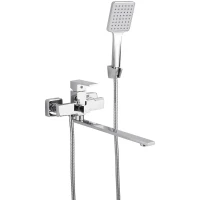 Смеситель для ванны Belz B22613 универсальный, с душевым гарнитуром, хром
