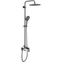 Душевая система Raglo R10.24.09 300 мм, со смесителем, графит матовый