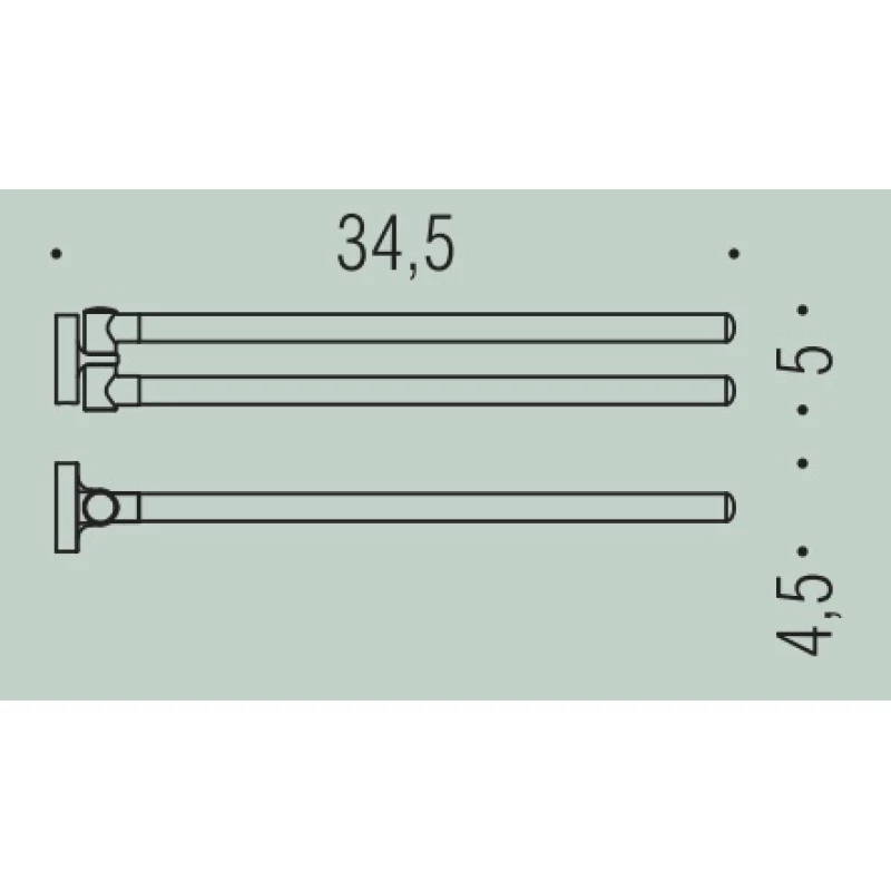 Полотенцедержатель 34,5 см Colombo Design Basic B2712