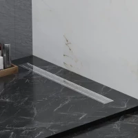 Душевой трап (лоток) Paini Line CH650LN 65 см, с решеткой, перфорированный, хром