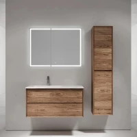 Комплект мебели Sancos Marmi 2.0 MR2.0100LECH + CN7014 + MI100ECH 101 см L, подвесной, дуб чарльстон