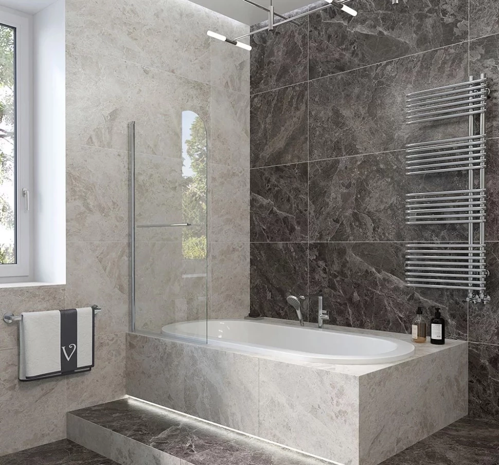 

Шторка для ванны 89 см Veconi Palau PL79-90-01-C4 прозрачное