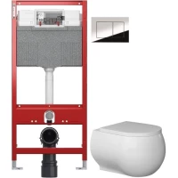 Комплект подвесной унитаз Bien Flash FLKA052N1VP0W3000 + система инсталляции TECE 9300302 + 9240401