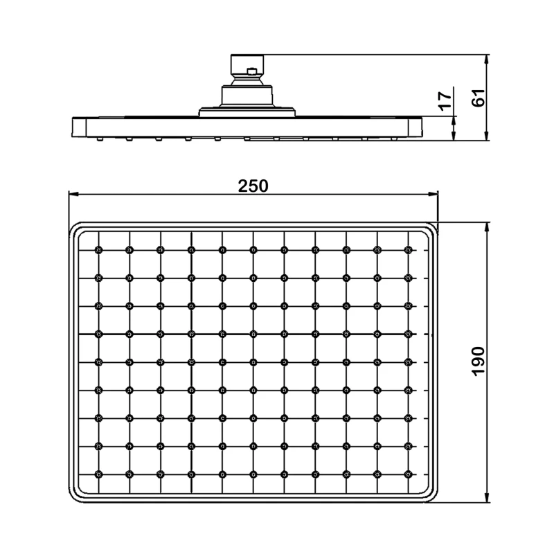 Верхний душ 250x190 мм Swedbe Calypso 5056 Верхний душ 250x190 мм Swedbe Calypso 5056