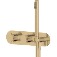 Термостат для ванны Feramolli Eva Bella OS1932 встраиваемый, с душевым гарнитуром, золотой матовый