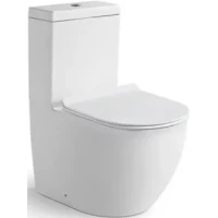 Унитаз-компакт SantiLine SL-5011 безободковый, с сиденьем микролифт, белый