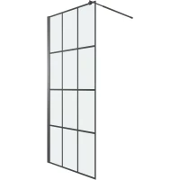 Душевая перегородка Niagara NG-552-80BLACK 80 см, профиль черный матовый, стекло прозрачное