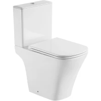 Унитаз-компакт Black & White Gravity 6620W безободковый, торнадо, с сиденьем микролифт, белый