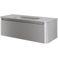 Тумба под раковину Armadi Art Voi Stonefinish Luna 782-120-SF-L 120 см, подвесная, серый камень матовый