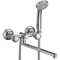 Смеситель для ванны D-Lin D143811-F универсальный, с душевым гарнитуром, хром