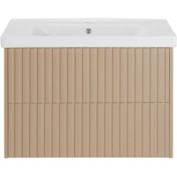 Тумба с раковиной капучино матовый 80 см ASB-Woodline Риола