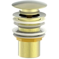 Донный клапан для раковины Wonzon & Woghand WW-88SS02-BG без перелива, золотой матовый