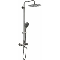 Душевая система Frap F24807-9 245 мм, со смесителем, оружейная сталь