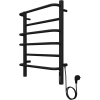 Полотенцесушитель электрический Terminus Евромикс П6 4670078557049 600x482, ТЭН правый, черный матовый