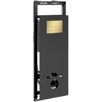 Инсталляция для унитаза WasserKRAFT Salm 27 27TLT.010.ME.BL.MG04 с кнопкой смыва, золотой матовый
