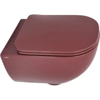 Унитаз подвесной Plumberia Selection IXO XO5000MG безободковый, бордовый глянец