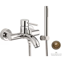 Смеситель для ванны Emmevi Piper 45001B/BR с душевым гарнитуром, бронза
