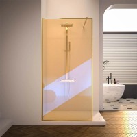 Душевая перегородка Veconi Korato KR81GC-100-09-C4 100 см, профиль золотой матовый, стекло хамелеон