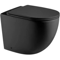 Приставной безободковый унитаз с сиденьем микролифт WeltWasser Merzbach 002 MT-BL