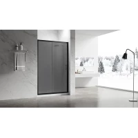 Душевая дверь Veconi Vianno VN55BT-150-05-C8 150 см, профиль черный матовый, стекло тонированное