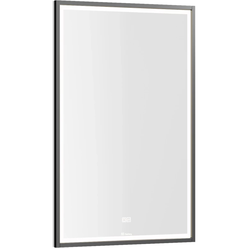 Зеркало 60x90 см белый глянец/черный Clarberg Logic LOG0206