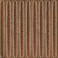 Декор чипсет Далия оранжевый глянцевый 20x20