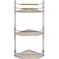 Полка для ванной Tekno-tel ES076A 19,5x19,5 см, угловая,тройная, бронза