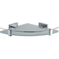 Полка стеклянная Gappo G0721-1 25,7x25,7 см, угловая, хром