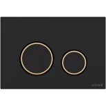 Изображение товара смывная клавиша cersanit twins черный матовый/золотой матовый/черный матовый a63534