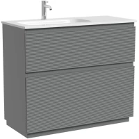 Тумба под раковину Sancos Folk Floor FL100FLES 99,5 см L, напольная, светло-серый матовый
