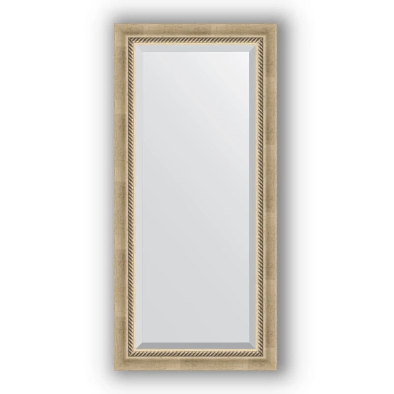 Зеркало 53x113 см состаренное серебро с плетением Evoform Exclusive BY 1142