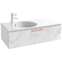 Тумба белый мрамор 100 см Jacob Delafon Odeon Rive Gauche EB2516-R7-NR4