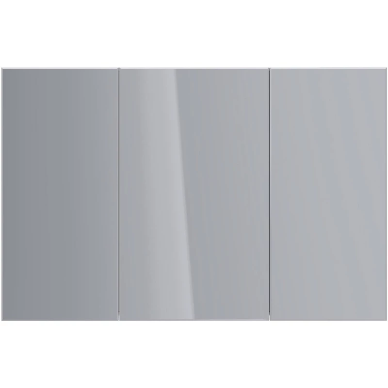 Зеркальный шкаф 120x79 см белый глянец Lemark Universal LM120ZS-U