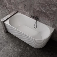 Ванна из литьевого мрамора Abber Stein AS9651 170x80 см L, белый матовый