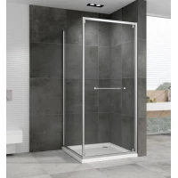 Душевой уголок Abber Schwarzer Diamant AG0A100 99,2x100 см, профиль хром, стекло прозрачное
