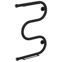 Полотенцесушитель водяной 600x400 черный матовый Сунержа М-образный +2 полки 31-4008-6040