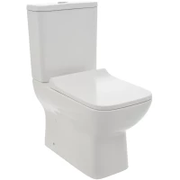 Унитаз напольный AQUAme AQM1004 безободковый, без бачка, с сиденьем микролифт, белый глянец