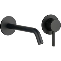 Смеситель для раковины AQUAme Siena AQM6215MB встраиваемый, без донного клапана, черный матовый