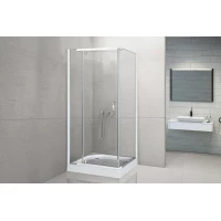 Душевой уголок с поддоном Royal Bath RB90HPV-T 90x90 см, профиль белый, стекло прозрачное