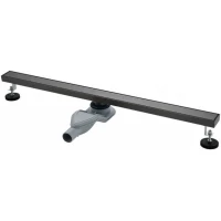 Душевой трап (лоток) Grocenber T800BG 80 см, с решеткой, 2 в 1 под плитку, графит