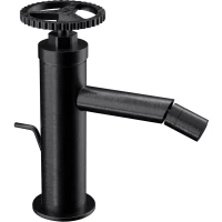 Смеситель для биде Remer Chrono CH20CFP с донным клапаном, черный хром матовый