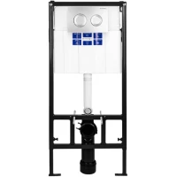 Инсталляция для унитаза Bettoserb Sava Fix Slim Cool SET40006468 с кнопкой смыва, матовый хром