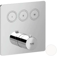 Термостат для ванны Remer X Style X99QD3KBBO встраиваемый, белый матовый
