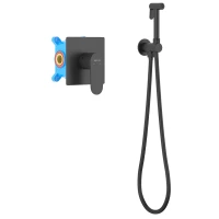 Гигиенический душ Aquatek Оберон AQ1219MB со смесителем, черный матовый