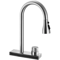 Смеситель для кухни Rea Conor REA-B6313 с выдвижным изливом, никель матовый